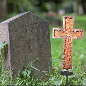 HUYIENO Solar Cross Stake ground stake assembly for easy installation in soft soil.