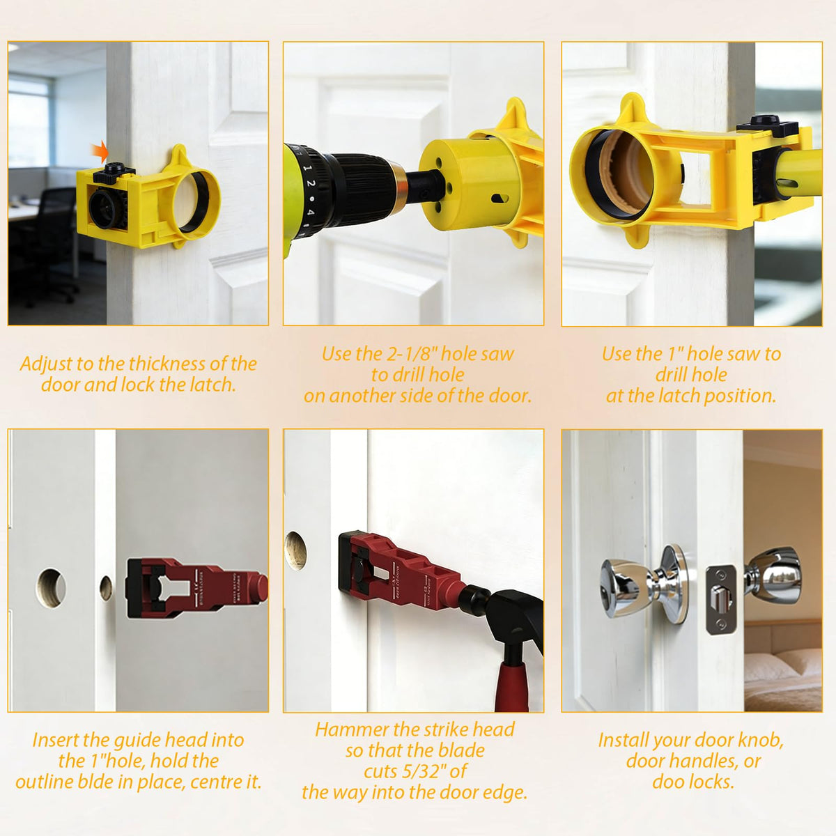 Huzile 1-inch hole saw creates clean openings in wood or metal.