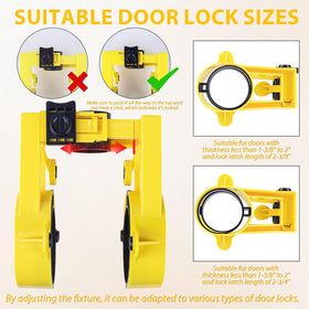 Huzile 2-1/8-inch hole saw sizes standard lock holes on doors.