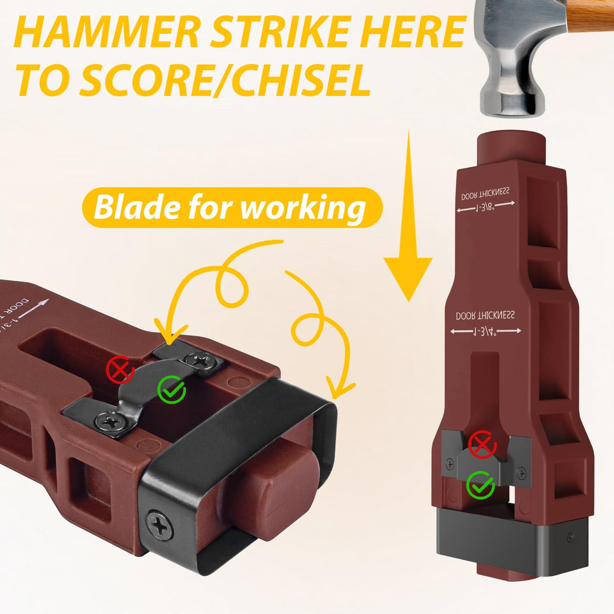 Huzile saw blade with 50 mm depth for deep mortises.