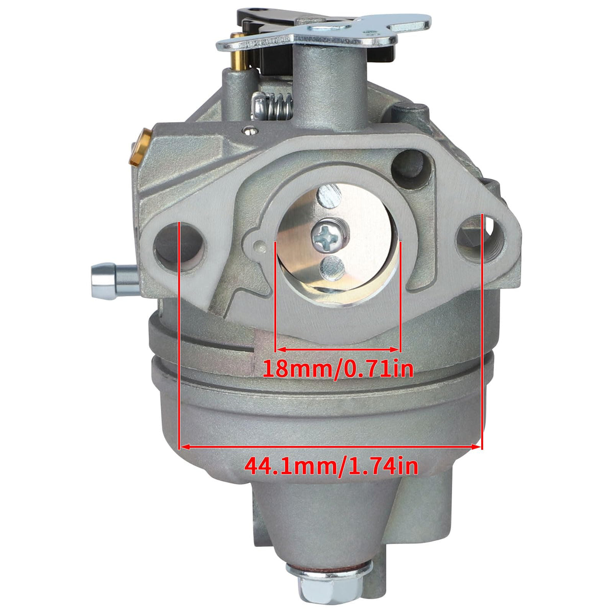 HUZTL air filter paired with carburetor improves intake efficiency.