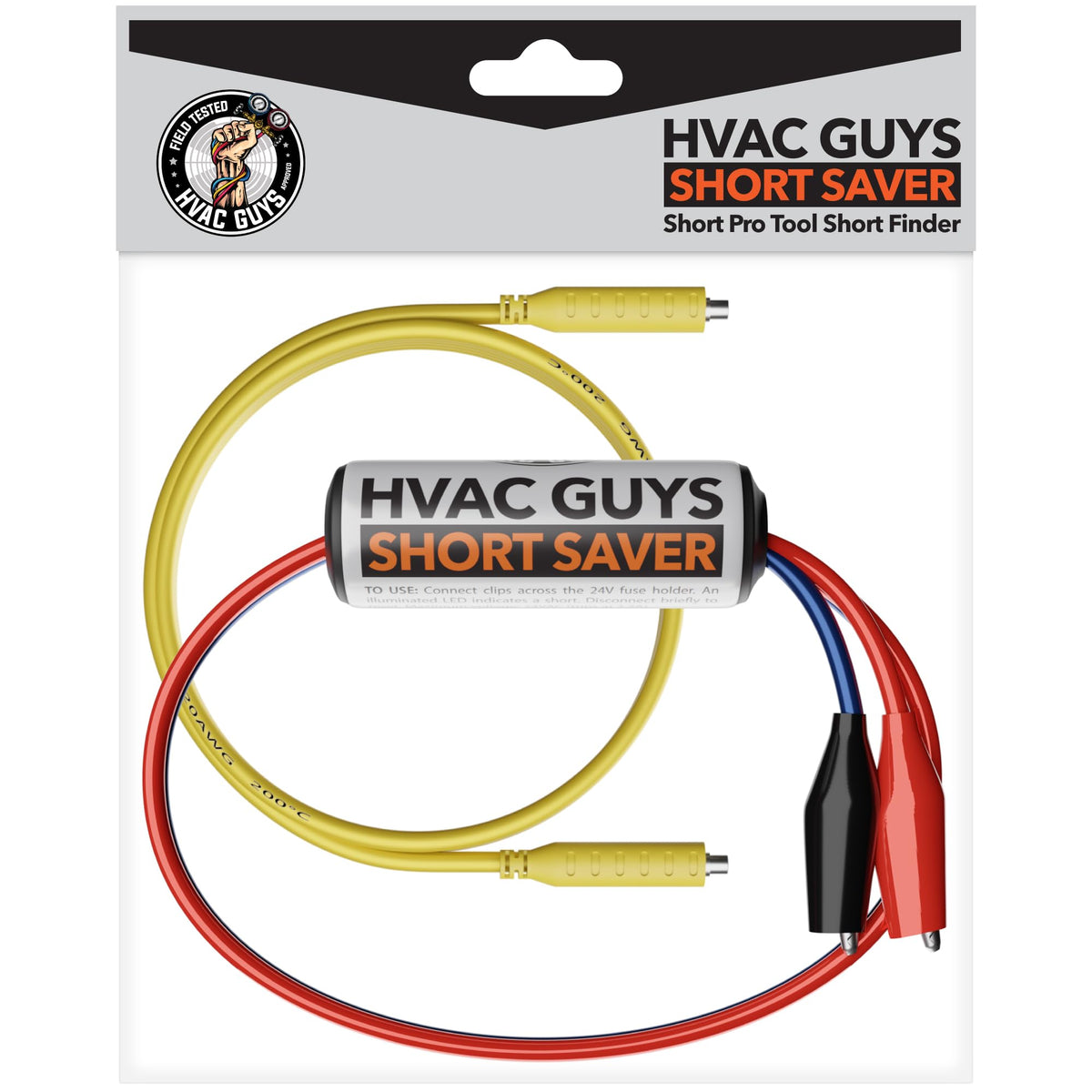 HVAC Guys Short Saver with 12 inch lead and clips for quick shorts detection