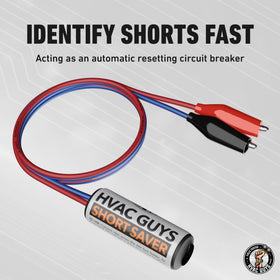 HVAC Guys Short Saver 3ft magnetic jumper cable enables hands-free testing