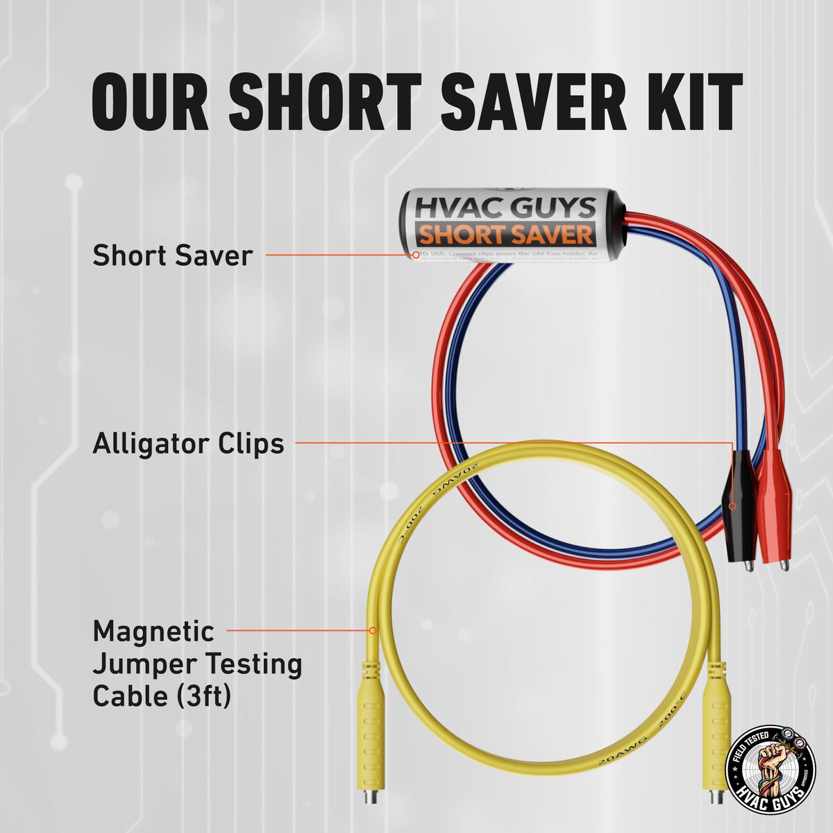 HVAC Guys Short Saver red LED indicator signals shorts clearly during service