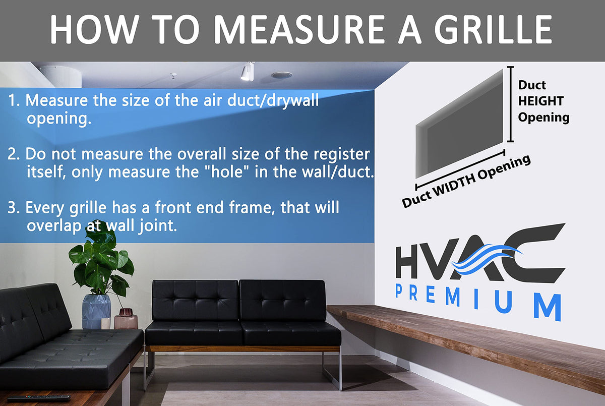 HVAC Premium 3-Way Air Supply Grille install-ready kit shows screws included for mounting.