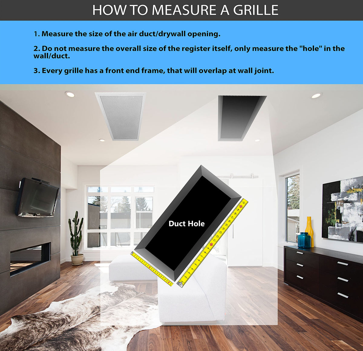 HVAC Premium 3-Way Air Supply Grille packaging scene demonstrates protective boxing and inspection.
