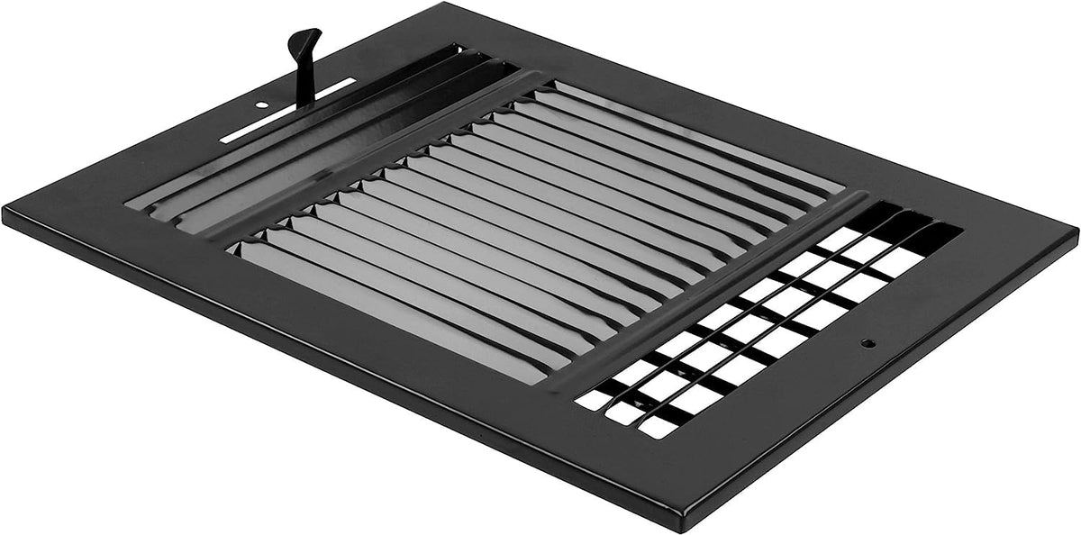 HVAC Premium 3-Way Air Supply Grille side view demonstrates smoothglide dampers for adjustable airflow.