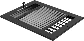 HVAC Premium 3-Way Air Supply Grille side view demonstrates smoothglide dampers for adjustable airflow.