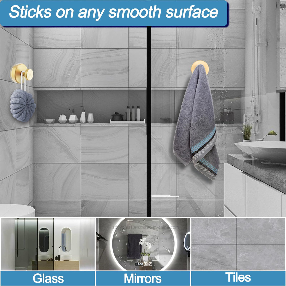Hviiso suction cup hook on a mirror with rust-free design