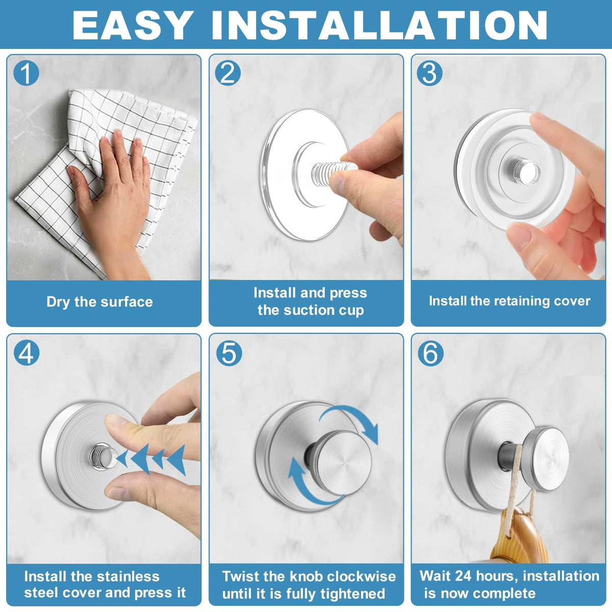 Hviiso suction cup hook inside shower for towels and robes