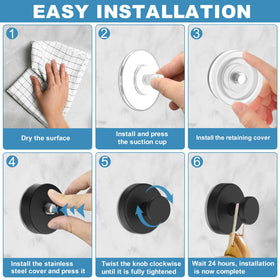 Hviiso suction cup hook displaying a wreath without wall damage.