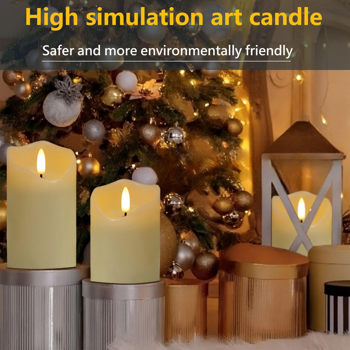 HVOPGEEUAN realistic wax look with gentle flicker for romantic evenings.