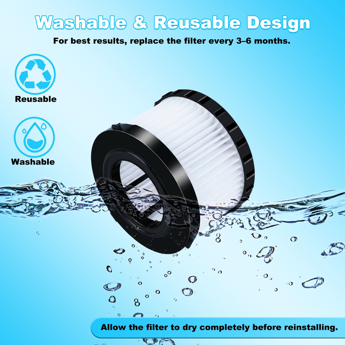 HWDTEC DC5151H easy-change design enables quick, tool-free filter swaps.