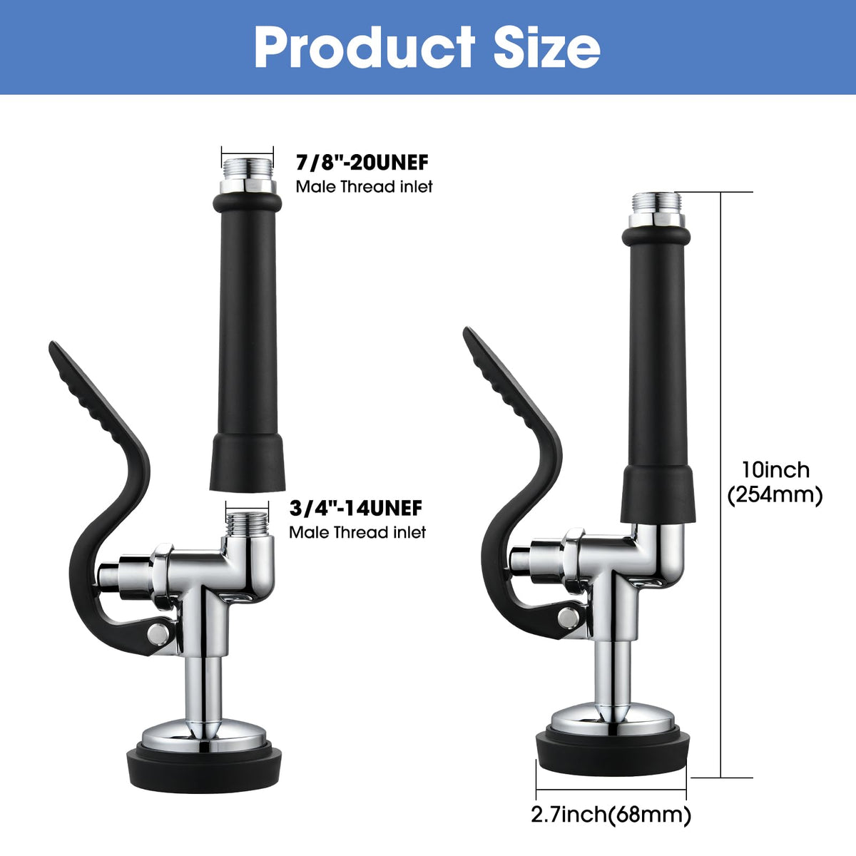 HWM handle grip for easy control during heavy-duty cleaning