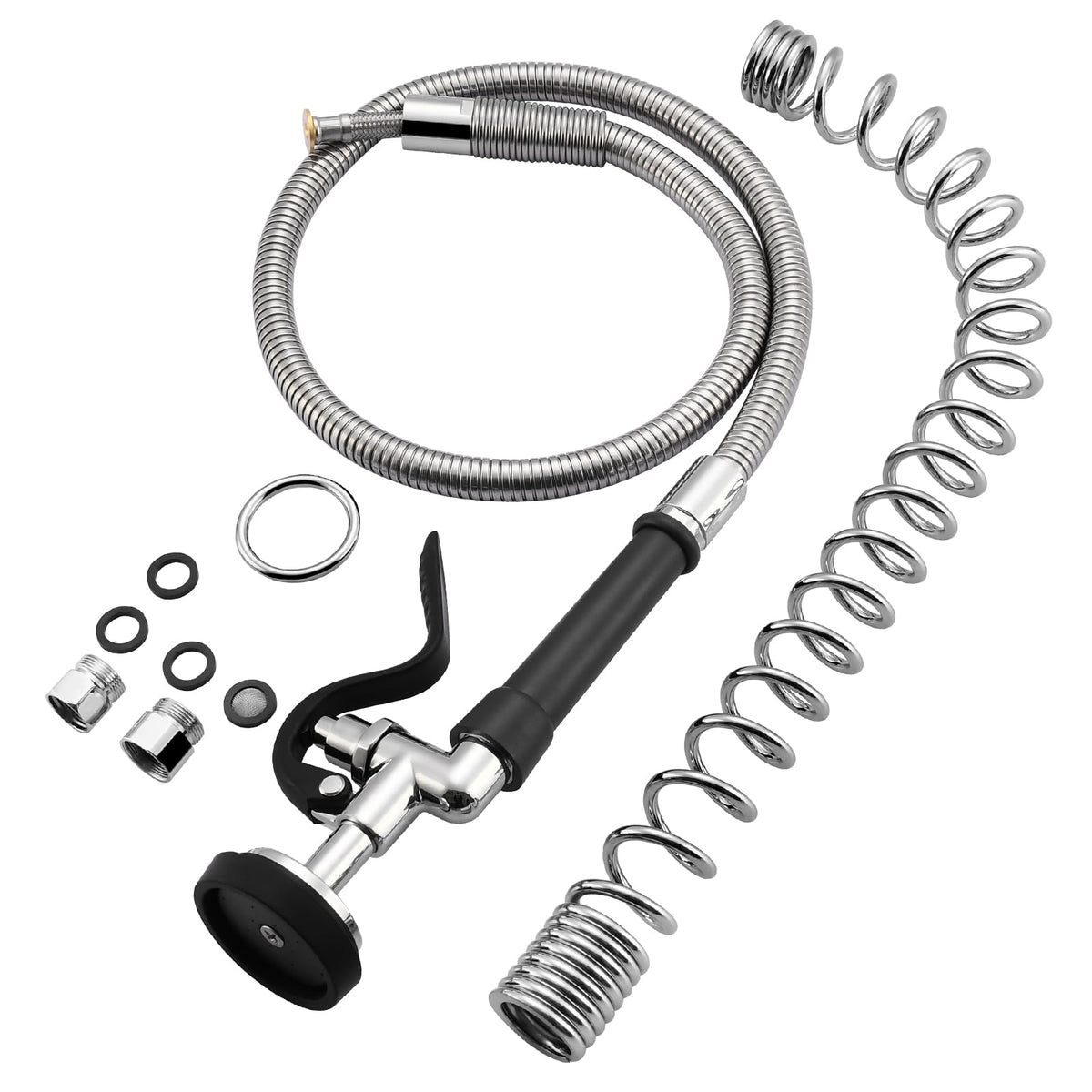 HWM sprayer valve with 45-inch hose for flexible reach in commercial kitchens