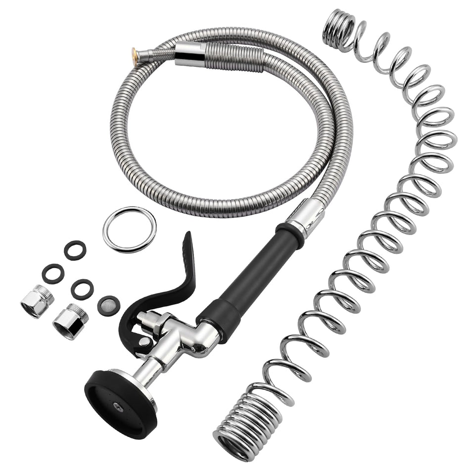 HWM sprayer valve with 45-inch hose for flexible reach in commercial kitchens