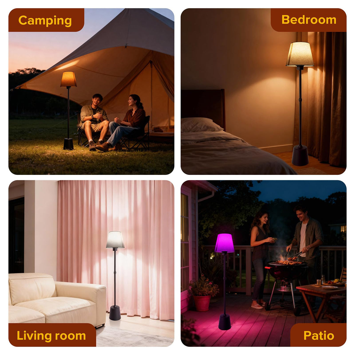 HWTDJJY aluminum frame with linen shade adds durable style.