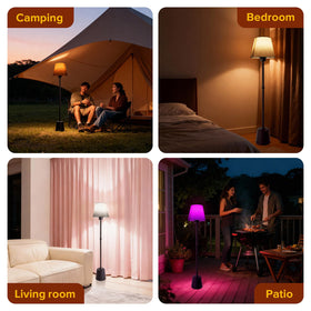 HWTDJJY aluminum frame with linen shade adds durable style.