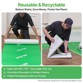 HX-Film protection kit shows a complete construction protection setup.