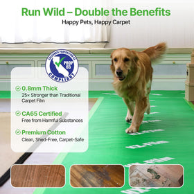 HX-Film waterproof protection guards hardwood floors from spills.