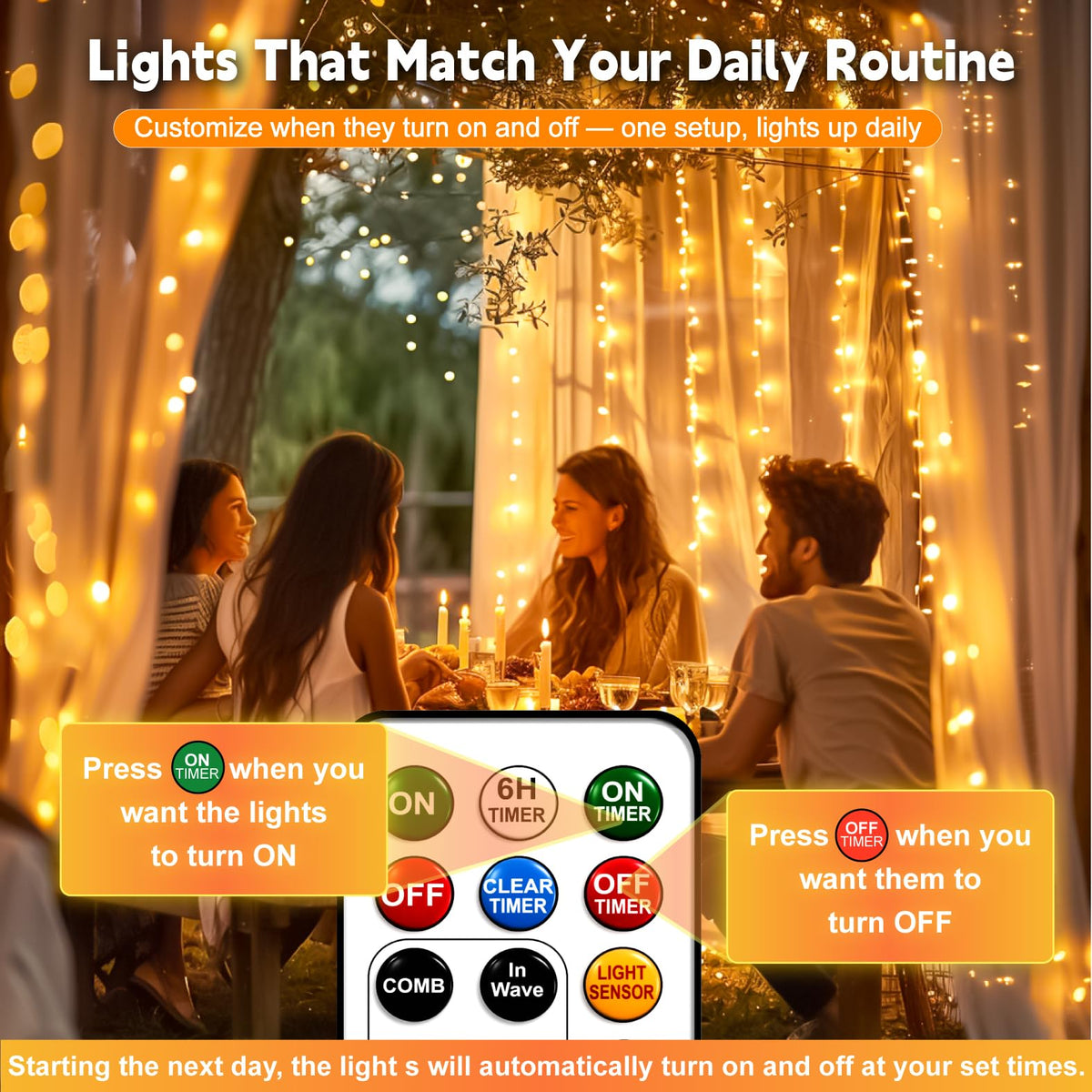 HXWEIYE remote control timer simplifies daily light scheduling