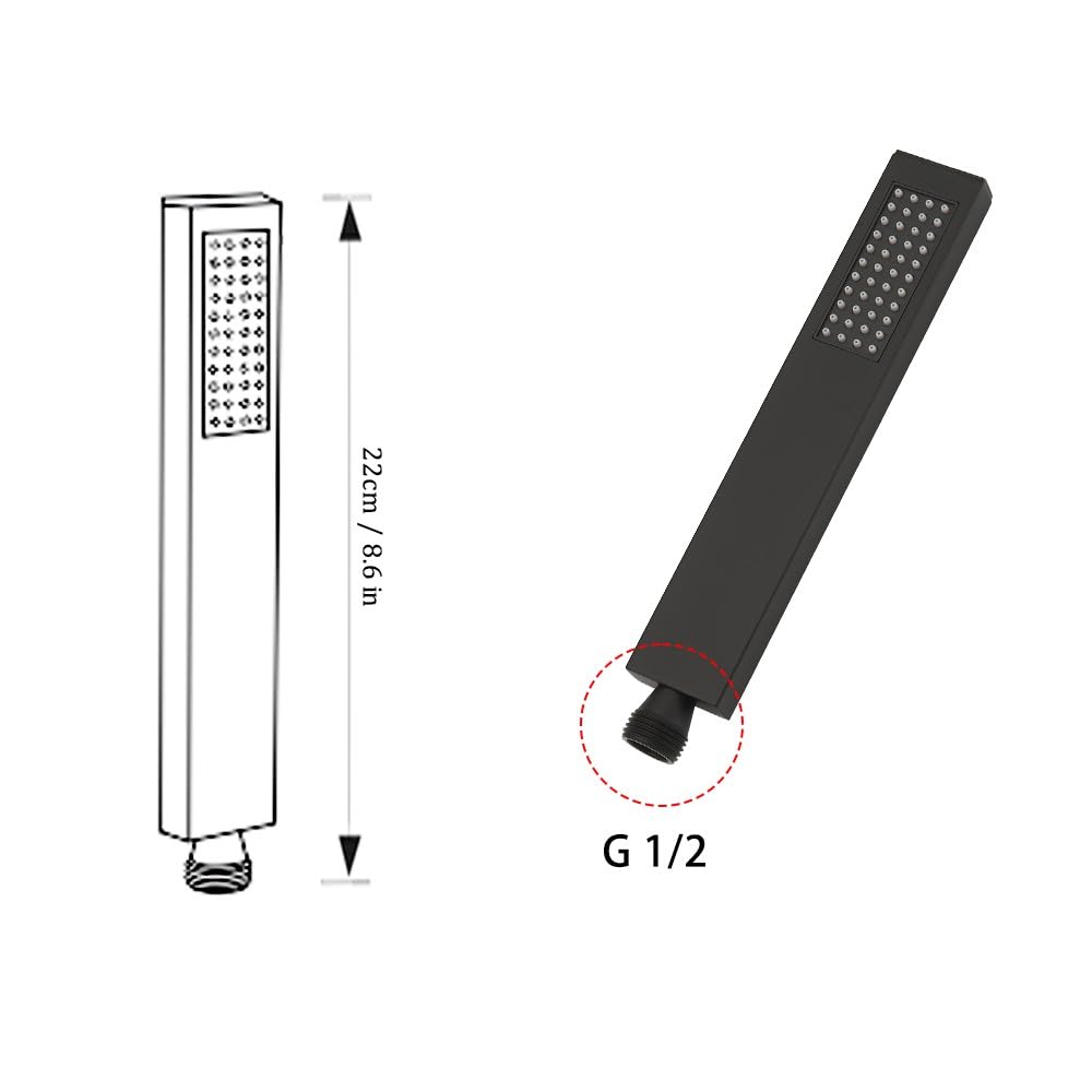 HXYHS hand shower wand high-pressure performance for strong rinsing even at low water pressure.