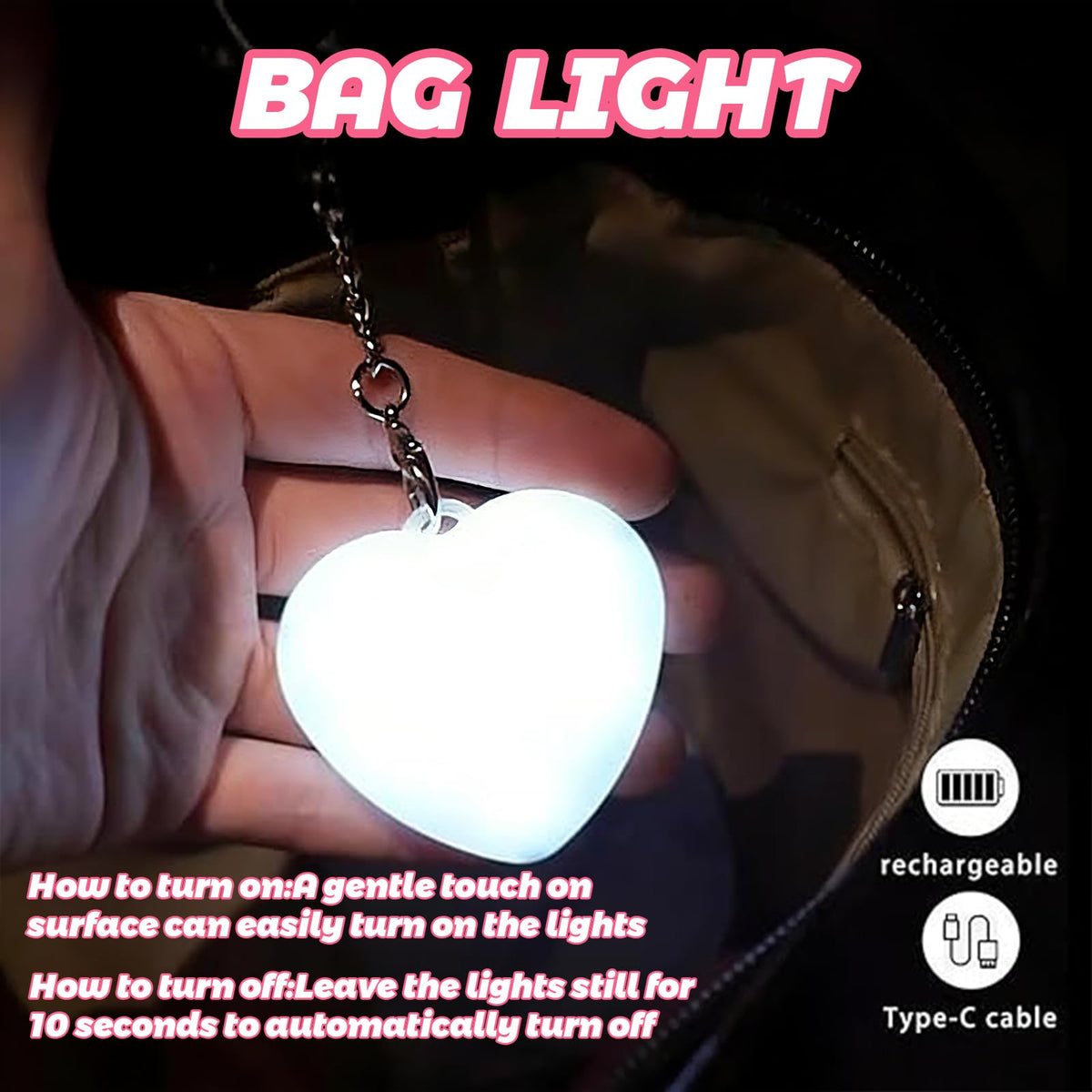 HYCCRAFT clip-on mini night light ready for travel or dorm room use.