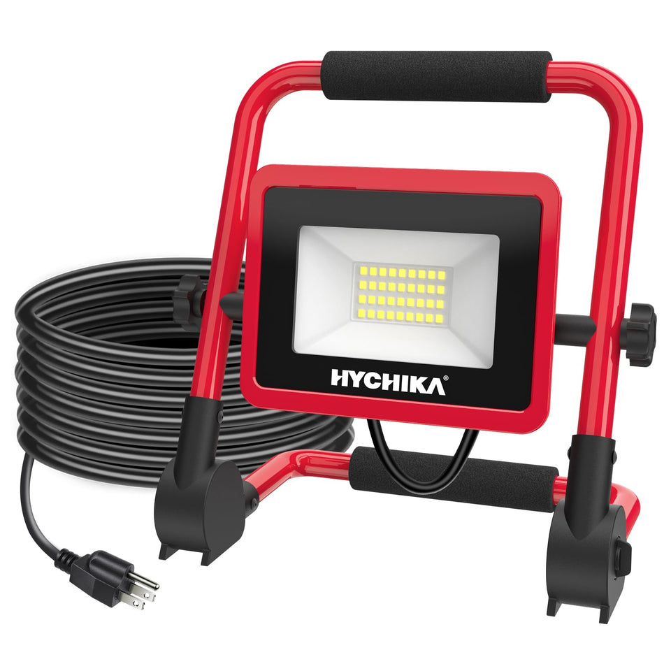 HYCHIKA 30W LED work light with 360° rotation for versatile, angle-perfect illumination