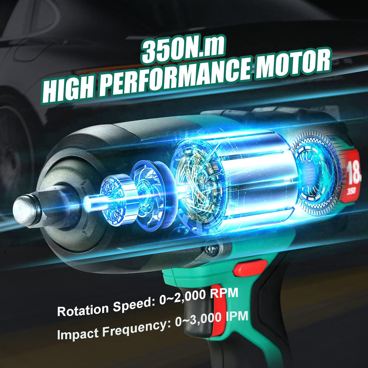 HYCHIKA 4000mAh battery powering extended projects without frequent recharges.