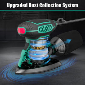 HYCHIKA 6-hole dust collection keeps workspace tidy during sanding