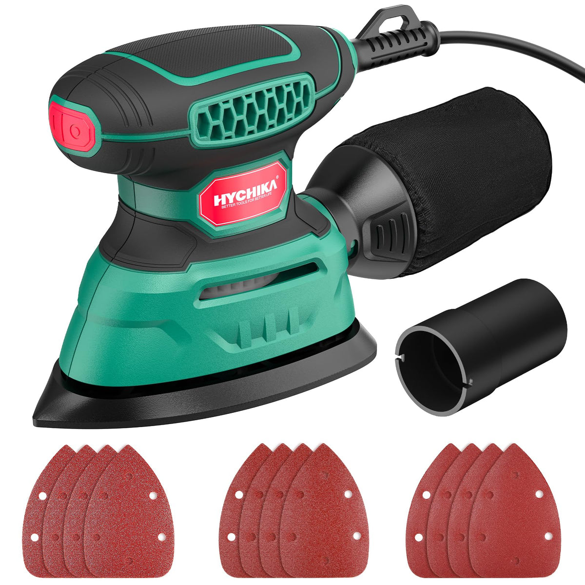 HYCHIKA Detail Sander with vacuum attachment for clean edges and dust control