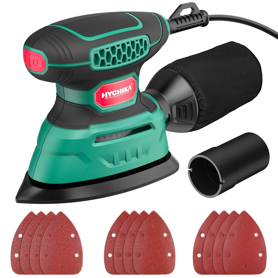 HYCHIKA Detail Sander with vacuum attachment for clean edges and dust control