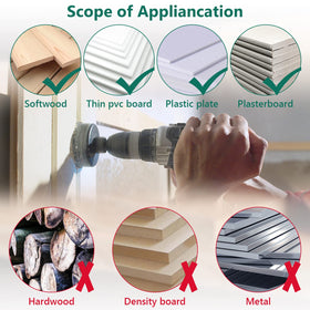 HYCHIKA drywall cutting with this kit yields smooth and precise holes