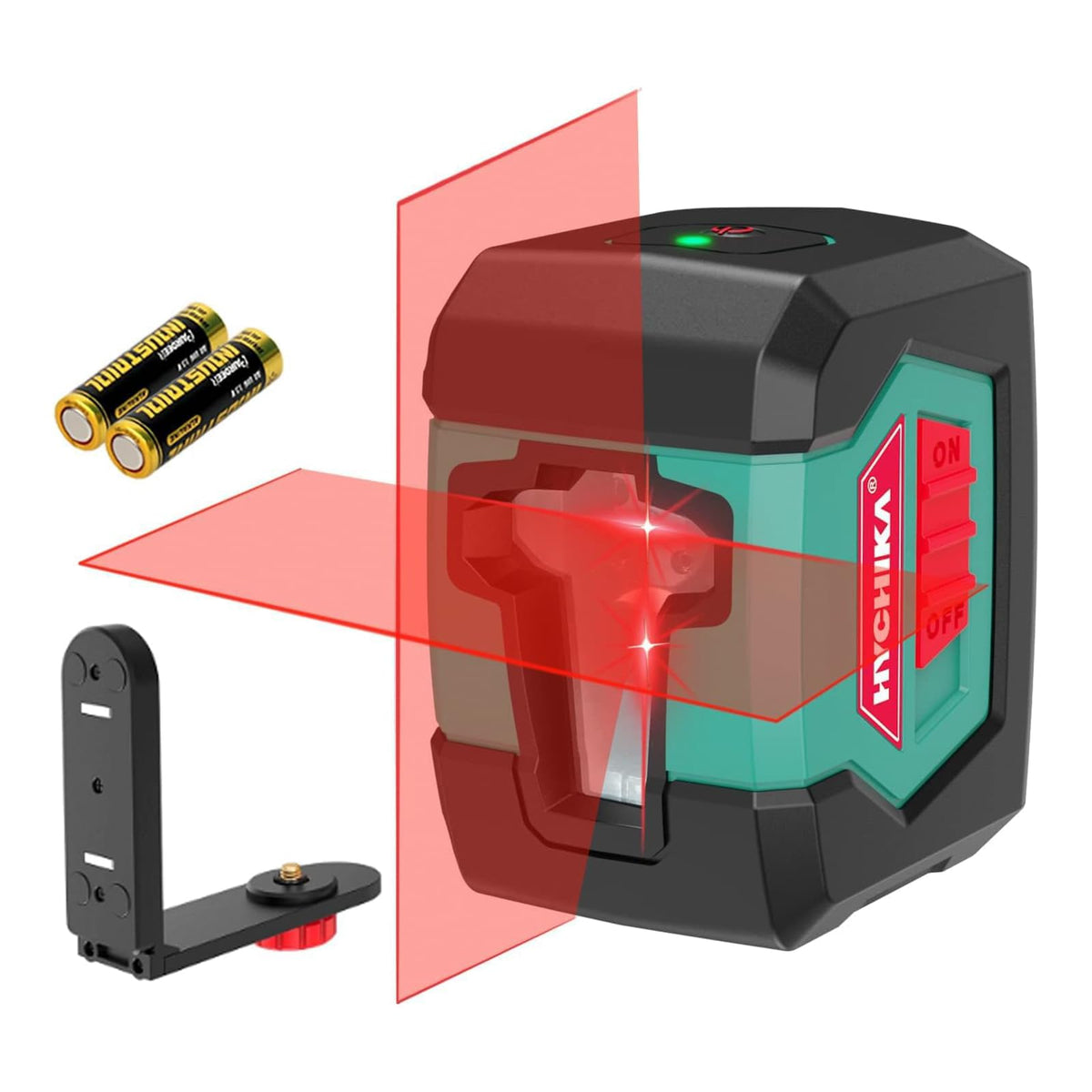 HYCHIKA laser level cross line at 50 feet for precise tile and picture hanging.