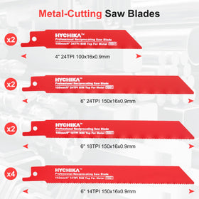 HYCHIKA metal-cutting blades (10 pcs) for metal and plastic material cuts.