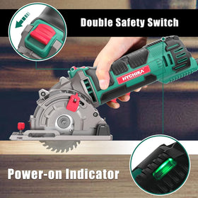 HYCHIKA mini circular saw soft rubber handle reduces fatigue during use