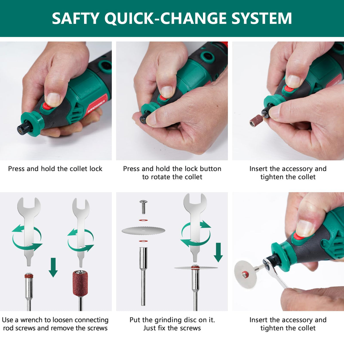 HYCHIKA ergonomic soft rubber handle reduces fatigue during long sessions