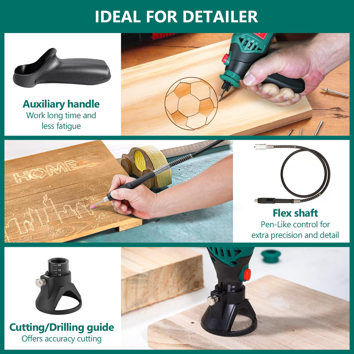HYCHIKA tool performing grinding, polishing, and cutting tasks for DIY projects