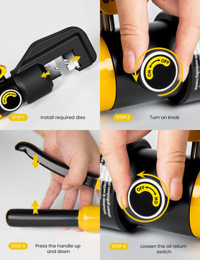 HYCLAT crimp range from 12 AWG to 2/0 AWG during a wire installation.