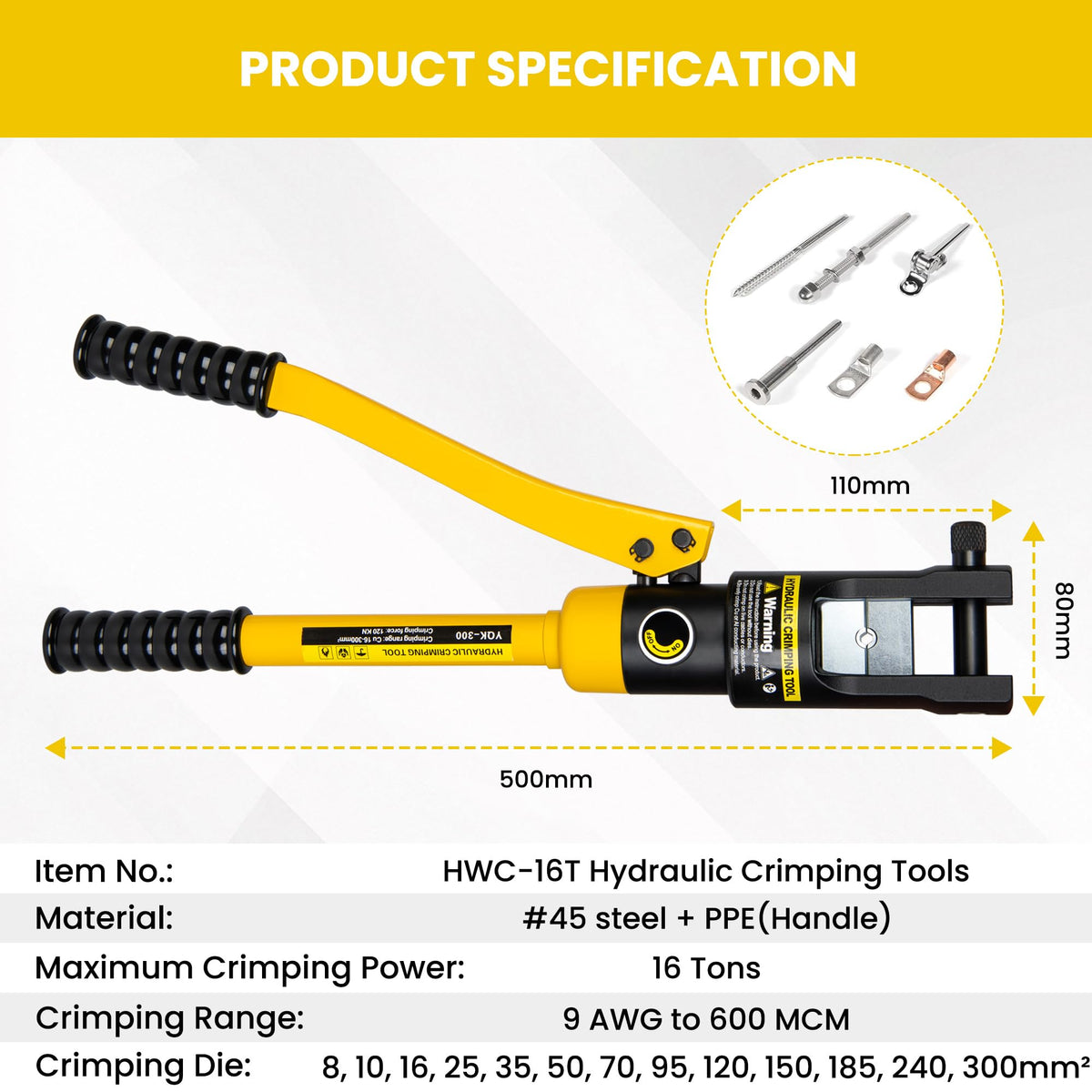 HYCLAT side-entry C-style head enables access in tight spaces.