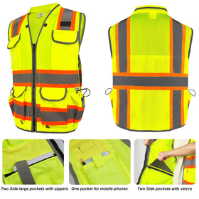 HYCOPROT Reflective Safety Vest back mesh for airflow