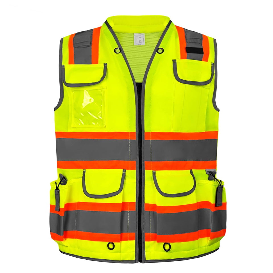 HYCOPROT Reflective Safety Vest front view with high visibility design