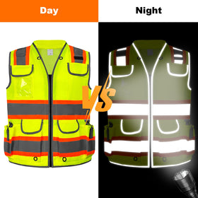 HYCOPROT Reflective Safety Vest versatile pocket layout for tools