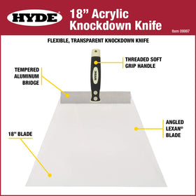 Hyde 09997 knife handle and bridge detail for straight blade performance