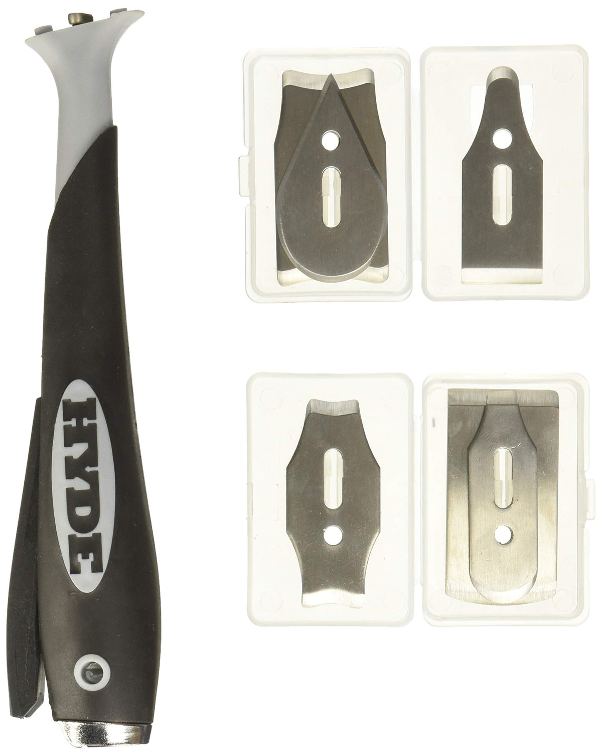 Hyde Contour Scraper full tool with six blades for versatile surface prep.