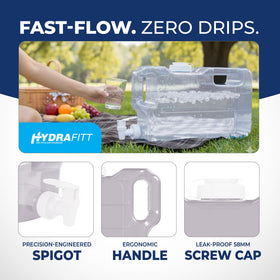 HYDRAFITT dual-handles enable easy carrying to home, office, or outdoors.