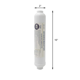 HYDRO MASTER filter measures 10x2 inches for standard inline setups