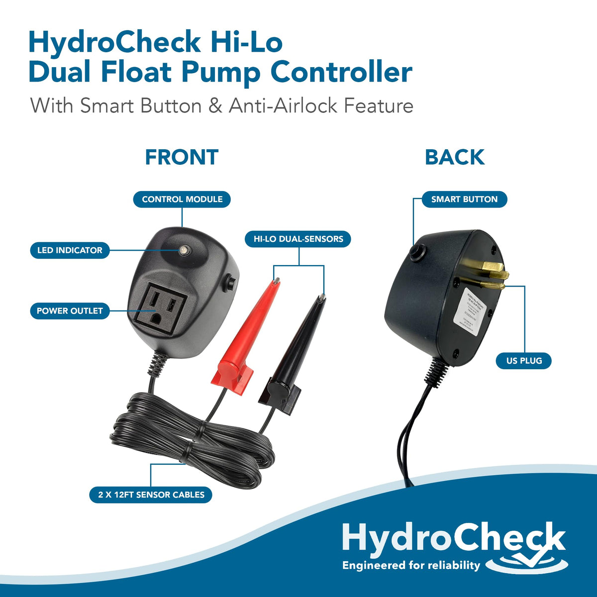 HydroCheck HC6000v2 hi-lo dual sensors enable efficient pump cycling.