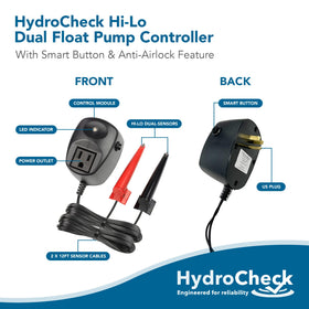 HydroCheck HC6000v2 hi-lo dual sensors enable efficient pump cycling.