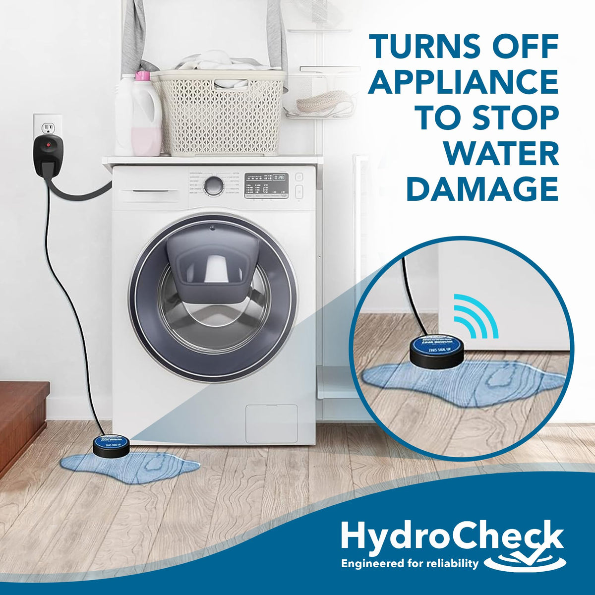 HydroCheck detects tiny leaks near dehumidifiers for proactive moisture control.